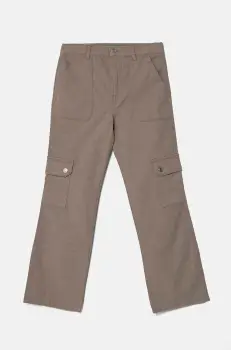 United Colors of Benetton pantaloni copii culoarea bej, neted, 46C0CE03D imagine