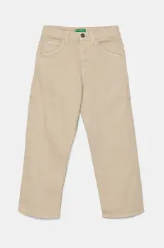 United Colors of Benetton pantaloni copii culoarea bej, neted, 4QNJCE03U imagine