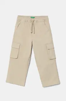 United Colors of Benetton pantaloni copii culoarea bej, neted, 4TCGGF02B imagine