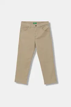 United Colors of Benetton pantaloni copii culoarea bej, uni, 4RHPGE009 imagine