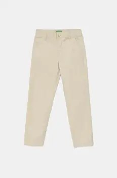 United Colors of Benetton pantaloni copii culoarea bej, uni, 4T48CF011 imagine