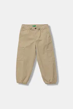 United Colors of Benetton pantaloni copii culoarea bej, uni, 4XZXGF01R imagine