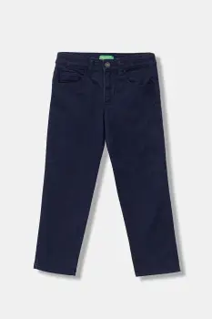United Colors of Benetton pantaloni copii culoarea bleumarin, uni, 4RHPCE04D imagine