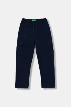 United Colors of Benetton pantaloni copii culoarea bleumarin, uni, 4RHPCF04Y imagine