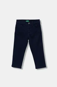United Colors of Benetton pantaloni copii culoarea bleumarin, uni, 4RHPGE009 imagine
