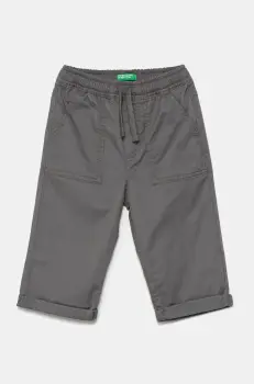 United Colors of Benetton pantaloni copii culoarea gri, neted, 4T48GF026 imagine