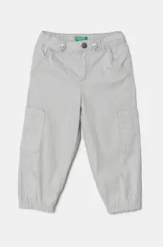 United Colors of Benetton pantaloni copii culoarea gri, neted imagine