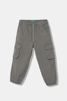 United Colors of Benetton pantaloni copii culoarea gri, uni, 4HM6GF01Z imagine