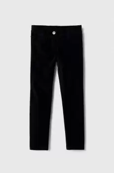 United Colors of Benetton pantaloni copii culoarea negru, neted imagine