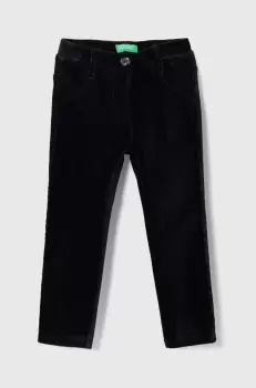 United Colors of Benetton pantaloni copii culoarea negru, neted imagine