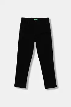 United Colors of Benetton pantaloni copii culoarea negru, uni, 4HM6CF04X imagine