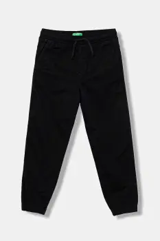 United Colors of Benetton pantaloni copii culoarea negru, uni, 4RHPCF03L imagine
