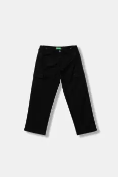 United Colors of Benetton pantaloni copii culoarea negru, uni, 4XZXCF04I imagine