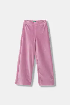 United Colors of Benetton pantaloni copii culoarea roz, uni, 4DZBCF02Q imagine