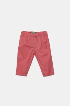 United Colors of Benetton pantaloni copii culoarea roz, uni, 4T48GF02C imagine