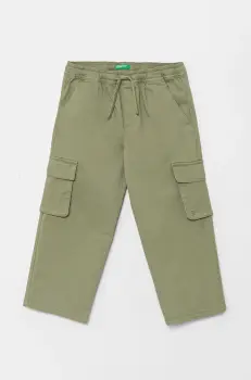 United Colors of Benetton pantaloni copii culoarea verde, neted, 4TCGGF02B imagine