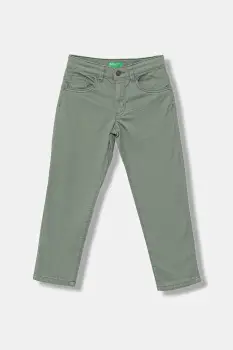 United Colors of Benetton pantaloni copii culoarea verde, uni, 4RHPCE04D imagine