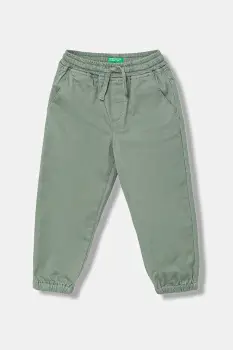 United Colors of Benetton pantaloni copii culoarea verde, uni, 4RHPGF021 imagine