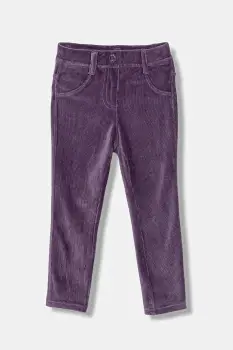 United Colors of Benetton pantaloni copii culoarea violet, uni, 4DZBGE00L imagine