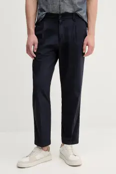 United Colors of Benetton pantaloni culoarea bleumarin, drept, 462SUF04K imagine