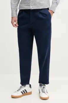 United Colors of Benetton pantaloni culoarea bleumarin, drept, 4Q60UF05G imagine