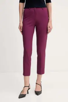 United Colors of Benetton pantaloni culoarea bleumarin, drept, high waist, 4L4H557R4 imagine