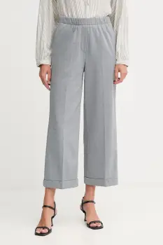 United Colors of Benetton pantaloni culoarea gri, fason tigareta, high waist, 47CKDF09Y imagine