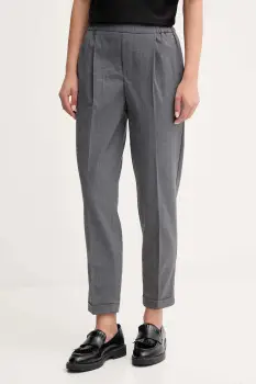 United Colors of Benetton pantaloni culoarea gri, fason tigareta, high waist, 4X8MDF081 imagine