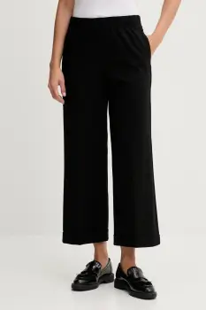 United Colors of Benetton pantaloni culoarea negru, fason tigareta, high waist, 47CKDF09Y imagine