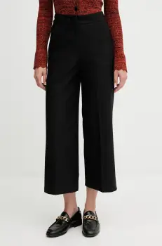 United Colors of Benetton pantaloni culoarea negru, lat, high waist, 42A8DF08R imagine