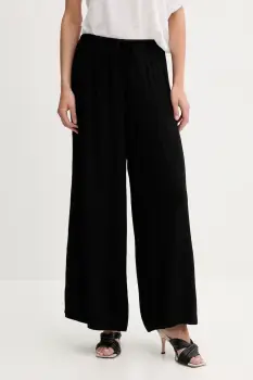 United Colors of Benetton pantaloni culoarea negru, lat, high waist, 4VW95F00C imagine