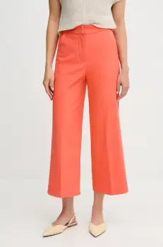 United Colors of Benetton pantaloni culoarea portocaliu, lat, high waist, 42A8DF08R imagine