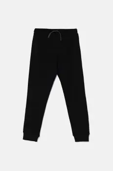United Colors of Benetton pantaloni de bumbac pentru copii culoarea negru, neted, 3J68CF058 imagine