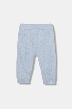 United Colors of Benetton pantaloni de lana pentru bebelusi albastru neted 106WAF008 imagine