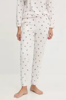 United Colors of Benetton pantaloni de pijama culoarea bej, 312W3F04T imagine