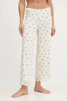 United Colors of Benetton pantaloni de pijama culoarea bej, 32V93F04S imagine