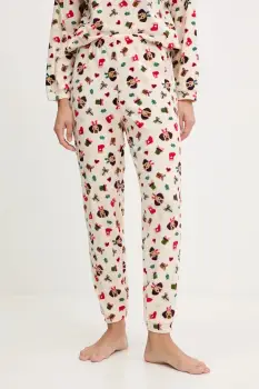 United Colors of Benetton pantaloni de pijama culoarea bej, 39EZ3F04V imagine