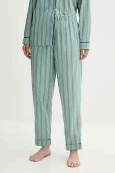 United Colors of Benetton pantaloni de plaja din bumbac culoarea turcoaz, bumbac, 4MYG3F00M imagine