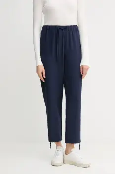 United Colors of Benetton pantaloni de trening culoarea bleumarin, uni, 40A6DF09V imagine