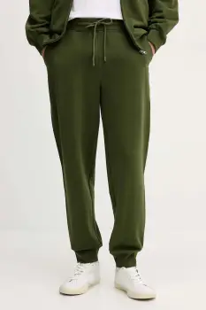 United Colors of Benetton pantaloni de trening din bumbac culoarea negru, uni, 342ZUF01B imagine