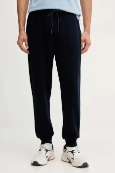 United Colors of Benetton pantaloni de trening din bumbac culoarea negru, uni, 342ZUF01B imagine