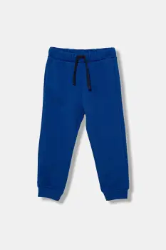 United Colors of Benetton pantaloni de trening din bumbac pentru copii cu imprimeu, 3J70GF010 imagine