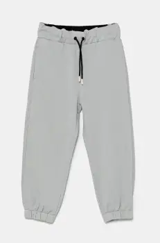 United Colors of Benetton pantaloni de trening din bumbac pentru copii culoarea gri, cu imprimeu, 3J68CF05W imagine