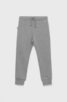 United Colors of Benetton pantaloni de trening din bumbac pentru copii culoarea gri, melanj imagine