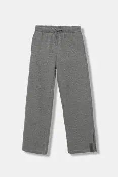 United Colors of Benetton pantaloni de trening din bumbac pentru copii culoarea gri, uni, 3NBMCF06K imagine