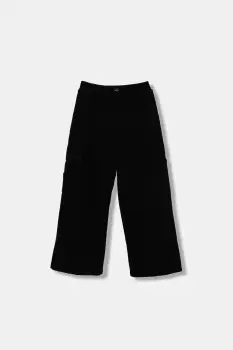 United Colors of Benetton pantaloni de trening din bumbac pentru copii culoarea negru, uni, 3NBMCF06O imagine