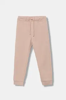 United Colors of Benetton pantaloni de trening din bumbac pentru copii culoarea roz, uni, 3J70GF01N imagine