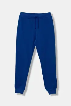 United Colors of Benetton pantaloni de trening din bumbac pentru copii uni, 3J68CF01P imagine