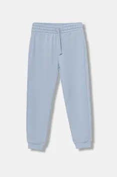 United Colors of Benetton pantaloni de trening din bumbac pentru copii uni, 3J68CF02H imagine