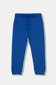 United Colors of Benetton pantaloni de trening din bumbac pentru copii uni, 3J68GF027 imagine